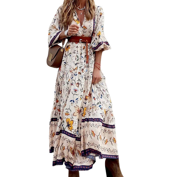 Fashion Printed Bohemian Long Dress