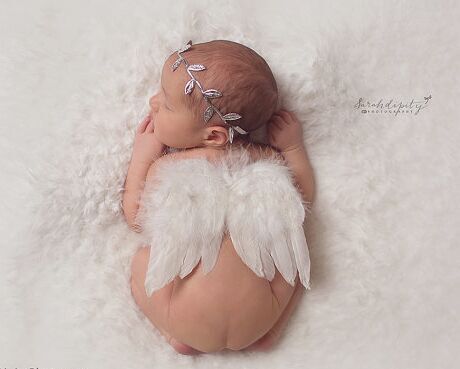 Photography Props White Angel Wing Baby