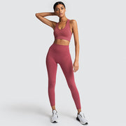 Seamless Gym Set Nylon Woman Sportswear