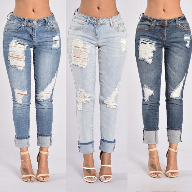 Fashion elastic jeans women leggings