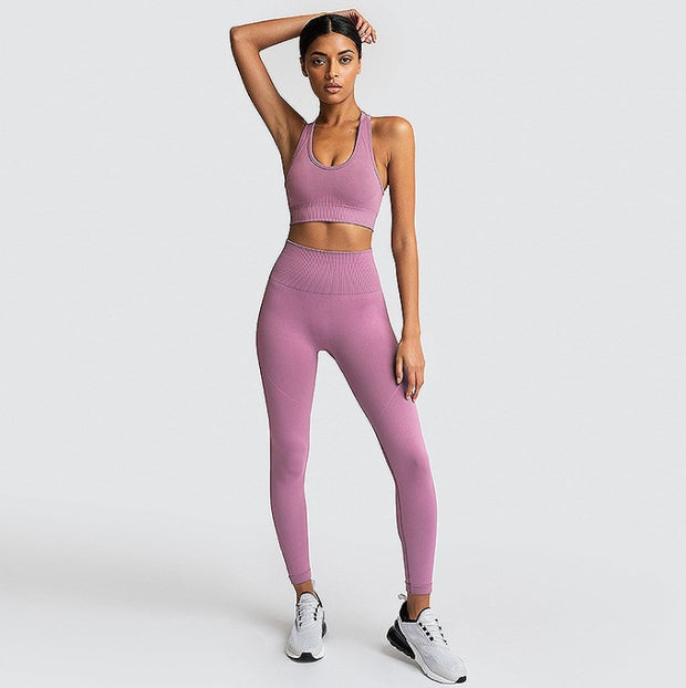 Seamless Gym Set Nylon Woman Sportswear